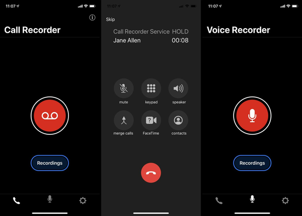 Các thao tác gọi điện trên Call Recorder giống hệt gọi điện thoại